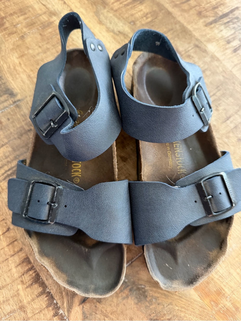 Birkenstock Milano Navy Blue Birko-Flor Slingback Sandals Size 39 L8 M6